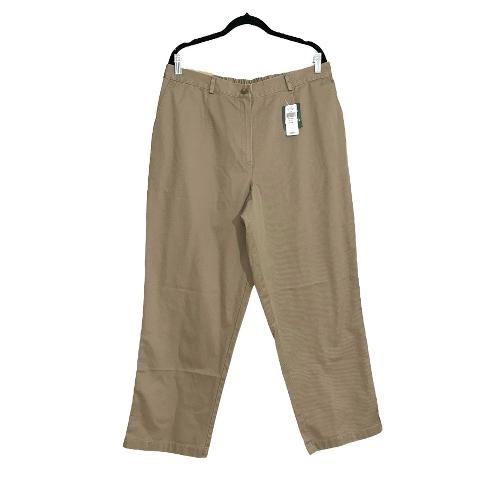 NWT LL Bean Wrinkle Free Bayside Twill Comfort Fit High Waist Pants 18P